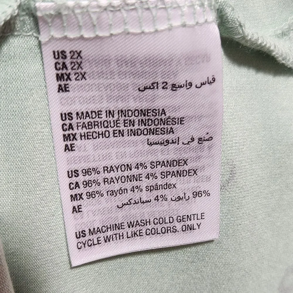 Alfani mint green crew neck dot pattern top tee 2X - Picture 7 of 7